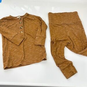 Lou lou & co brown stripe top and bottom